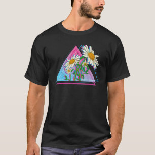 Daisy Bloem Bloesem Tuinman 80s Vaporwave Botani T-shirt