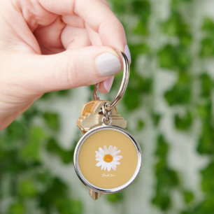Daisy Bloem Droom – Zomer Botanische Dank Je Wel Sleutelhanger
