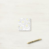 Daisy bloem geel Post-It notes (Op bureau)