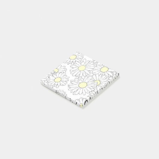 Daisy bloem geel Post-It notes (Schuin)