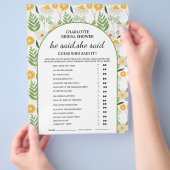 Daisy Bloem He said She said Bruiloft Spel  Flyer (Hand)