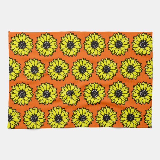 "Daisy" - Bloem Pattern Kitchen Towel Theedoek (Horizontaal)