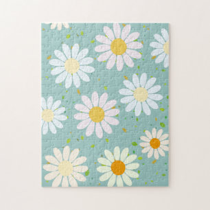 Daisy Bloemen Bloemen Bloemen Patroon Girly regenb Legpuzzel