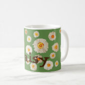 Daisy bloemen gepersonaliseerd Mug Koffiemok (Voorkant rechts)