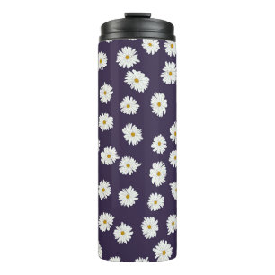 Daisy bloemen: klein, naadloos patroon. thermosbeker