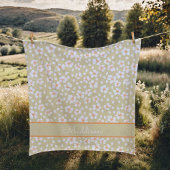 Daisy Bloemen Meisjes Aangepaste Naam Fleece Deken