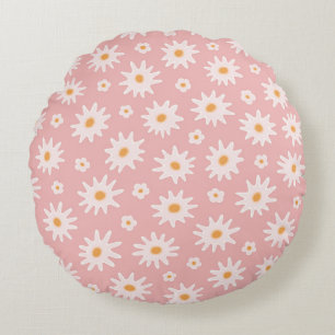 Daisy bloemen naadloos. Floral backaarda Rond Kussen