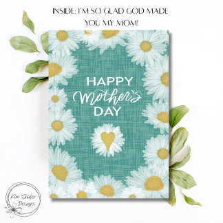 Daisy Bloemen Zalig Moederdag Kaart