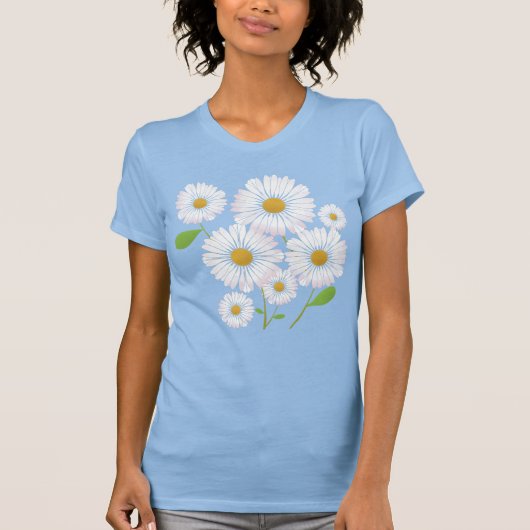 Daisy bloemenprint vrouw shirt cadeau (Voorkant)