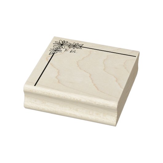 Daisy bloemenrand en lijststempel 	rubberstempel (Stempel)