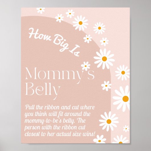Daisy bloom Boho Girl baby shower game Poster (Voorkant)