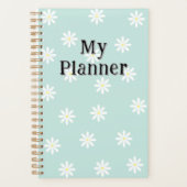 Daisy Bloom Planner – Soft Blue Floral Cover (Voorkant)