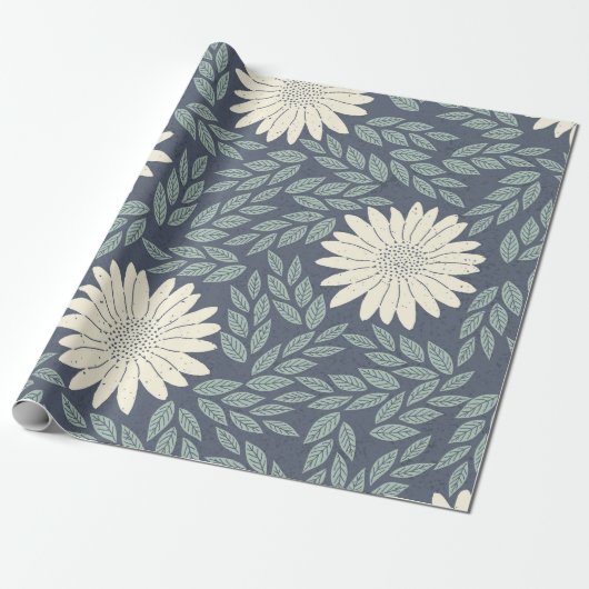 daisy bloom wrapping papier (Uitgerold)