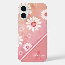 Daisy Blooms: Minimalistisch Bloempatroon iPhone 16 Hoesje