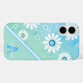 Daisy Blooms: Minimalistisch Bloempatroon Case-Mate iPhone Case (Achterkant (horizontaal))