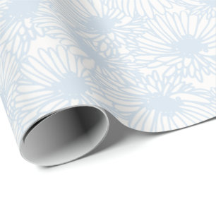 Daisy Blooms - Poederblauw Cadeaupapier