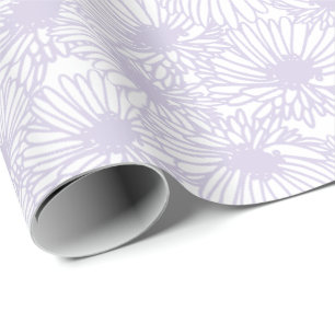 Daisy Blooms - Stof Lavendel Cadeaupapier