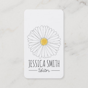 Daisy Blossom Flower Daisies Gardener Visitekaartje
