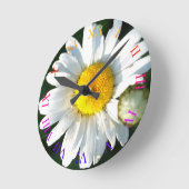 Daisy Blossom wandklok Ronde Klok (Hoek)