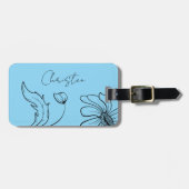 Daisy blue Luggage Tag Bagagelabel (Voorkant horizontaal)