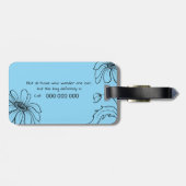 Daisy blue Luggage Tag Bagagelabel (Achterkant horizontaal)