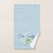 Daisy Blue Patch Aangepast Bad Handdoek (Handdoek)