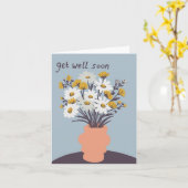 Daisy Boeket CUSTOM Get Well Binnenkort Kaart (Gele Bloem)