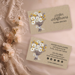 Daisy Boeket Elegant Charmant Sociale Iconen Kraft Visitekaartje
