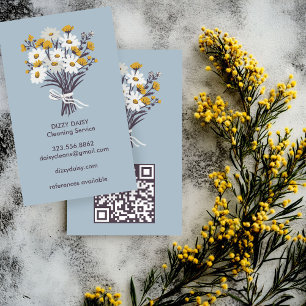 Daisy Boeket Schattigee Schoonmaakdienst QR Code Visitekaartje