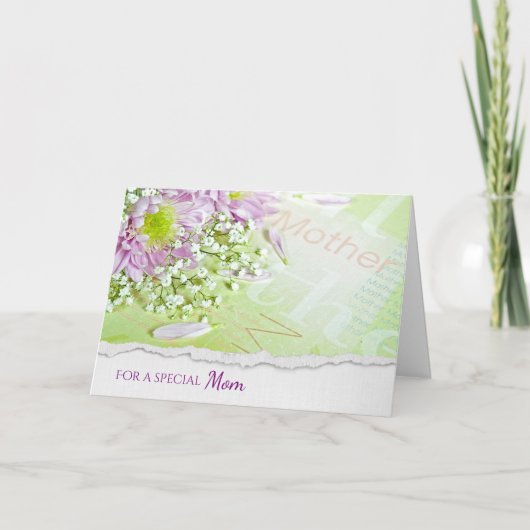 Daisy boeket voor Moederdag Kaart (Voorkant)