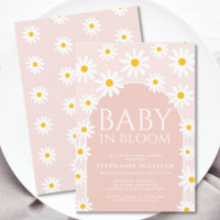 Daisy Boho Baby in Bloom Roze Baby shower