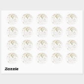 Daisy Boho Baby in Bloom Shower Ronde Sticker (Vel)
