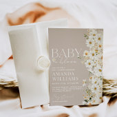 Daisy Boho Fleur sauvage Baby shower Invitation