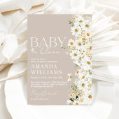 Daisy Boho Fleur sauvage Baby shower Invitation