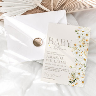Daisy Boho Fleur sauvage Baby shower Invitation