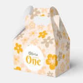 Daisy Boho Floral 1e verjaardag Bedankdoosjes (Achterkant)