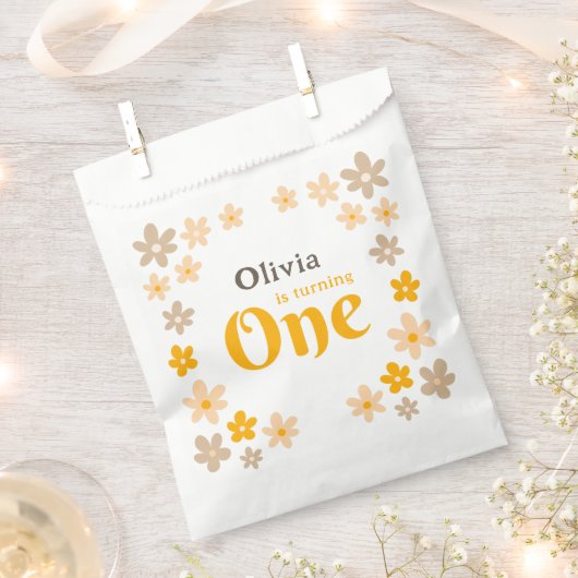 Daisy Boho Floral 1e verjaardag Bedankzakje (Geknipt)