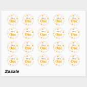 Daisy Boho Floral 1e verjaardag Ronde Sticker (Vel)