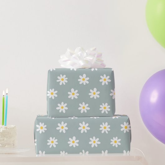 Daisy Boho Floral Cadeaupapier (Feestgeschenken)