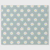 Daisy Boho Floral Cadeaupapier (Vlak)