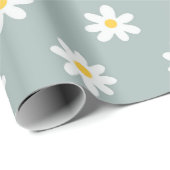 Daisy Boho Floral Cadeaupapier (Rol Hoek)