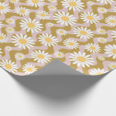 Daisy Boho Floral Cadeaupapier (Hoek)