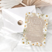 Daisy Boho Wildflower Baby shower Kaart