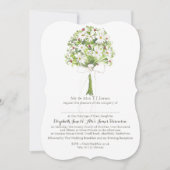 Daisy Bouquet Faire-part de mariage blanc (Devant)