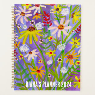 Daisy Bouquet Flowers Blooms Floral Paars CUSTOM Planner