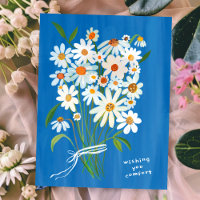 Daisy Bouquet Gouache Condoleances Sorry voor het 