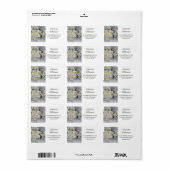 Daisy Bouquet of Flowers in Waterverf Adres Etiket (Full Sheet)