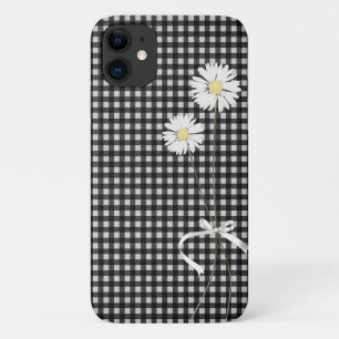 daisy bouquet over gingham iPhone 11 hoesje