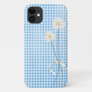 daisy bouquet over gingham iPhone 11 hoesje