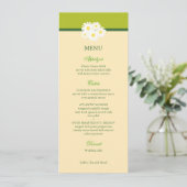 Daisy Bouquet Wedding Menu Card (Staand voorkant)